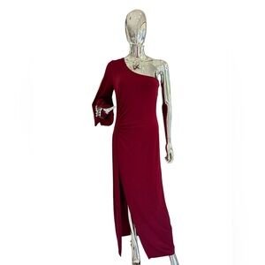 New ‘Dress Day’, wine dress, Polyester and spandex , M size .